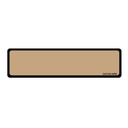 Nevs Blank Chart Labels 1-3/8" x 5-3/8" Tan w/Black NRB-TAN